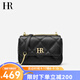 HR赫蓮娜包包2025新款女包小香風(fēng)菱格鏈條包女百搭單肩斜挎包女小包 黑色