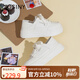 卓詩尼運(yùn)動(dòng)小白鞋2025秋新款小個(gè)子增高女鞋厚底兩穿休閑板鞋 米白色 37