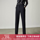 顏域女裝高腰寬松休閑長褲女秋季2024新款復(fù)古顯瘦百搭小腳褲 深藍 M碼