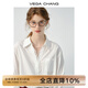 VEGA CHANG白色襯衫女長(cháng)袖2025年秋裝新款歐若風(fēng)蕾絲薄款寬松上衣 雅尚白 S