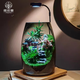 苔蘚微景觀(guān)辦公室diy桌面擺件禮物創(chuàng  )意造景生態(tài)瓶室內綠植盆栽 山海間+木質(zhì)燈座