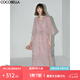 COCOBELLA[金蔥刺繡]輕奢風(fēng)刺繡肌理感連衣裙吊帶裙兩件裝FR966-3 粉色 S