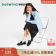 熱風(fēng)黑色樂(lè )福鞋女2024秋季新款軟底黑色單鞋復古英倫風(fēng)小皮鞋女鞋