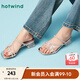 熱風(fēng)商場(chǎng)同款水鉆涼拖女2025年夏季新款銀色蝴蝶水晶跟涼鞋方頭女涼鞋 13銀色 38