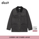DZZIT地素棉服冬季復(fù)古丹寧主義時(shí)尚牛仔外套女 深灰色 M