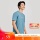 斯凱奇【索羅娜花卉系列】25年夏新40S棉紗運動(dòng)t恤男女同款短袖 亞德里亞藍/030N L