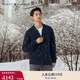 TOMMY HILFIGER【純羊毛】秋冬男裝商務(wù)休閑青年棒球領(lǐng)羊毛衫針織開(kāi)衫外套 深藍色DV6 L （推薦：150-165斤）