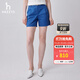 哈吉斯（HAZZYS）女裝 夏款女士單褶三分休閑短褲女ACDSP0BBP56 藍(lán)色BL 40 (160/72A 40)