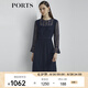 PORTS寶姿商場同款新品女裝喇叭袖蕾絲收腰連衣裙LL8D035KLN002 丈青 M (6)