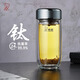 希諾（heenoor）雙層玻璃杯鵝蛋茶杯弧形抗菌帶濾網(wǎng)大容量耐高溫便攜保溫禮品水杯 1926珠光本色【純鈦抗菌】370ml