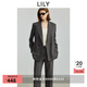 LILY2025秋新款女裝格雷系氣質(zhì)高級(jí)感簡(jiǎn)約職業(yè)通勤休閑西裝外套 509深灰 S