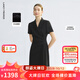 朗姿戧駁領優(yōu)雅干練西裝連衣裙女醋酸通勤裙子女2025年夏季新款 黑色 S
