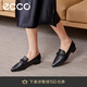 愛(ài)步（ECCO）穆勒鞋女 尖頭淺口一腳蹬單鞋女 型塑系列21424301001 黑色36