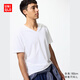 優(yōu)衣庫男裝/男女同款百變T快干V領(lǐng)T恤休閑短袖475376 475376/00白色 M /170/92A