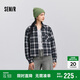 森馬（Semir）[商場同款]長袖襯衫女短背心格紋襯衣2025春季兩件套101125105012
