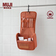 無(wú)印良品（MUJI） 聚酯纖維 可吊掛式洗臉用具盒 化妝包旅行便攜洗漱包 橙色 寬16*長(cháng)19*厚度6cm