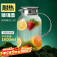 青蘋果耐熱玻璃涼水壺1.6L 可明火直燒冷水壺花茶壺泡茶圍爐煮茶壺