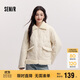 森馬（Semir）棉服女拼接毛絨翻領(lǐng)溫柔百搭2024冬季寬松棉衣復古風(fēng)109724112003