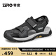 零度Zero涼鞋男2025夏季戶(hù)外休閑沙灘鞋舒適魔術(shù)貼可調節男士包頭拖鞋 黑色 【魔術(shù)貼】 42