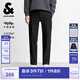 杰克·瓊斯（JACK&JONES）25年男裝秋冬褲子男直筒零壓褲加絨長(zhǎng)褲商務(wù)休閑褲免燙易打理男褲 黑色037 四季款 30 170