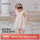 babylove女寶寶連衣裙夏季裙子蝴蝶刺繡紗裙外出甜美蓬蓬裙飛袖公主裙