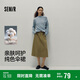 森馬（Semir）半身裙女磨毛純色A字長裙百搭秋季純棉寬松傘裙顯瘦101524120007