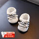 諄梧嬰兒鞋春秋軟底防掉洋氣學(xué)步鞋寶寶外穿鞋襪防掉透氣薄款0-3-12月 黑色毛巾卷條紋 【春秋CX】 12 內長(cháng)12cm（6-12個(gè)月）