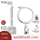 WithLove白金18K彩金公主方鉆石耳釘耳環(huán)優(yōu)雅輕奢百搭耳墜真鉆女 【主鉆10分x2/H白】白18K金/現(xiàn)貨