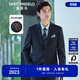 報喜鳥西服套裝男裝【VBC進口面料】輕商務正裝西裝套裝商旅抗皺易打理 青綠色強捻花紗凈色 50 B(180/104) /請備注腰圍或褲子