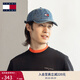 TOMMY JEANS25春夏新款男女純棉美式復(fù)古刺繡牛仔鴨舌帽棒球帽 牛仔藍(lán)1A4 均碼 （頭圍58cm）