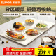 蘇泊爾（SUPOR）折疊暖菜板 飯菜保溫板熱菜板 加熱桌墊菜板 分區控溫暖酒保溫板（方形） BF8045Z827J