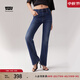 Levi's李維斯女士726高腰微喇休閑美式顯瘦時(shí)尚簡(jiǎn)約牛仔長(cháng)褲 中藍色 25 (30)