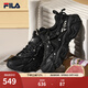 斐樂(lè )（FILA）官方女鞋老爹鞋復古運動(dòng)鞋新款貓爪鞋5代休閑鞋 黑-BK 37.5