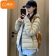 棉致排骨輕薄連帽棉服女冬季新款小個(gè)子休閑短款棉衣羽棉襖絨服外套 排骨服米灰色【高品質(zhì)】 M 105-120斤