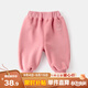 嘟嘟家兒童加絨褲子冬裝男童加厚長(cháng)褲冬款女童保暖童褲小童冬季休閑童裝 粉色 110