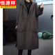 恒源祥加肥加大韓版時(shí)尚長(cháng)款棉服外套女冬季大碼夾棉加厚保暖棉衣棉襖子 灰色 (高端定制送運費險) 3XL 建議160-180斤