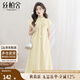 絲柏舍文藝風(fēng)連衣裙2025夏季新款女裝優(yōu)雅立領(lǐng)寬松腰中長裙