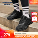 斯凱奇（Skechers）暮光跑鞋丨跑步鞋男子春夏緩震支撐輕量透氣網(wǎng)面運動鞋 女款-全黑色/BBK 37