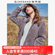 佐丹奴珊瑚絨外套女可愛(ài)雙面絨開(kāi)衫短款立領(lǐng)加絨休閑夾克13371821 01紫色 M