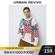 UR冬季新款女裝慵懶風(fēng)氛圍撞色提花寬松針織衫UYL940087 多色 M