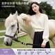 香影法式v領(lǐng)玫粉色減齡針織上衣女秋裝2025新款鏤空毛衣開(kāi)衫外套 米色 L