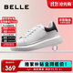 百麗厚底小白鞋女學(xué)生商場(chǎng)同款撞色板鞋Z2U1DCM5 黑尾翼 36