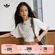 adidas經(jīng)典簡約純棉運動上衣圓領(lǐng)短袖T恤女裝夏季阿迪達斯三葉草 漢玉白 M