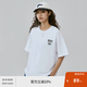 BEASTER潮牌短袖t恤男冰感純棉美式重磅大碼上衣潮牌情侶裝 白色 L(推薦：135-150斤）