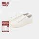 無(wú)印良品（MUJI）男女通用不易疲勞不易沾水運動(dòng)鞋無(wú)性別男款女款小白鞋帆布鞋鞋子 米白色2S 34 碼/220mm（尺碼偏大拍小一碼）