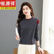 恒源祥低領(lǐng)毛衣女士短款2025秋冬季新款洋氣時(shí)尚高腰內搭羊毛打底衫 深灰色 XL 【建議120-126斤】