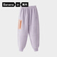 蕉內小熱皮302++兒童褲子男女童搖粒絨長(cháng)褲秋冬款寶寶棉感保暖運動(dòng)褲 亮紫 150