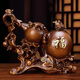 貞嘻中秋節禮品葫蘆擺件喬遷禮物實(shí)用玄關(guān)擺件高級開(kāi)業(yè)禮物辦公室桌面 中式金蟾納福葫蘆擺件【28*14*24cm】
