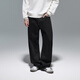 CHINISM水洗復古彎刀牛仔褲男士春秋美式潮流休閑褲寬松百搭褲子 黑牛仔 L