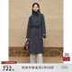 自巧小個(gè)子東方簡(jiǎn)奢風(fēng)灰色立領(lǐng)羊毛雙面呢大衣女冬季2024新款毛呢外套 水貂灰 XXS (1碼)